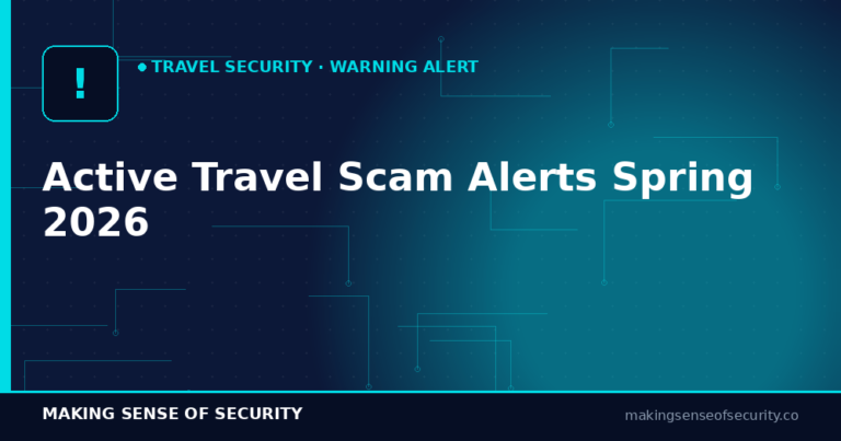 Active travel scam alerts spring 2026 — quishing, AI deepfakes, ESTA fraud