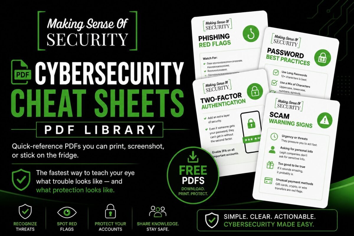 Cybersecurity cheat sheets library - Making Sense Of Security
