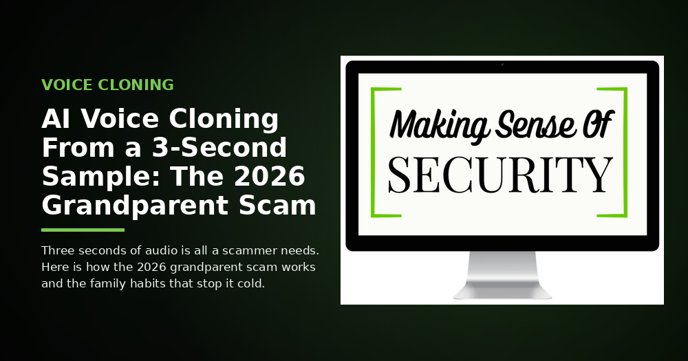 AI Voice Cloning From A 3-Second Sample: The 2026 Grandparent Scam - Making Sense Of Security