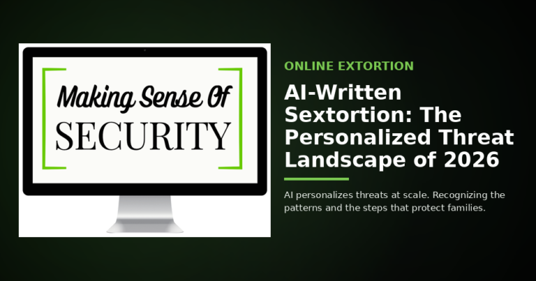 AI-Written Sextortion: The Personalized Threat Landscape Of 2026 - Making Sense Of Security