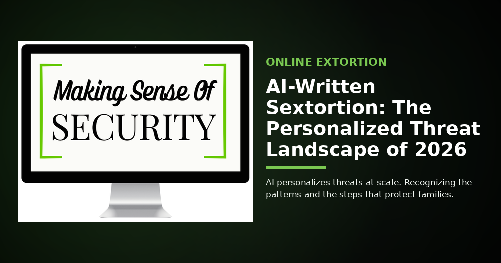 AI-Written Sextortion: The Personalized Threat Landscape Of 2026 - Making Sense Of Security