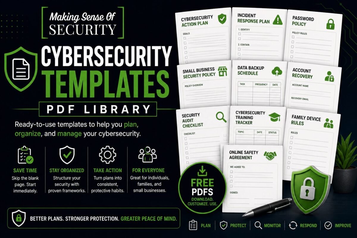 cybersecurity templates library - Making Sense Of Security