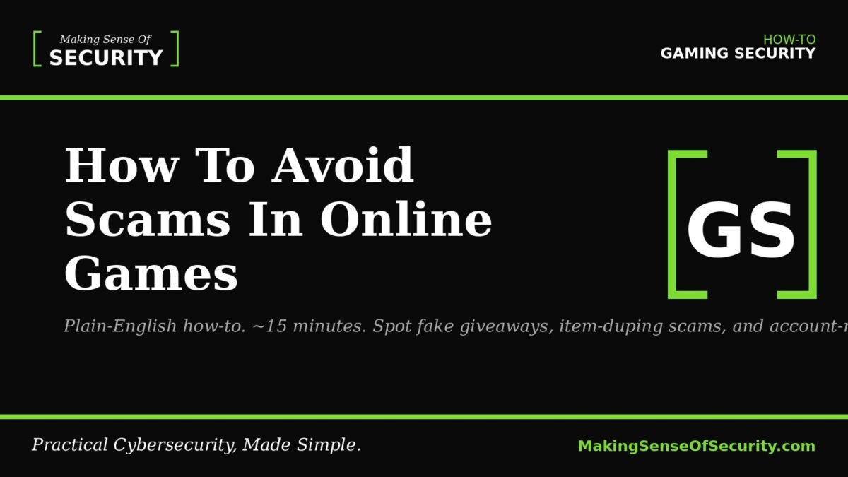 How To Avoid Scams In Online Games