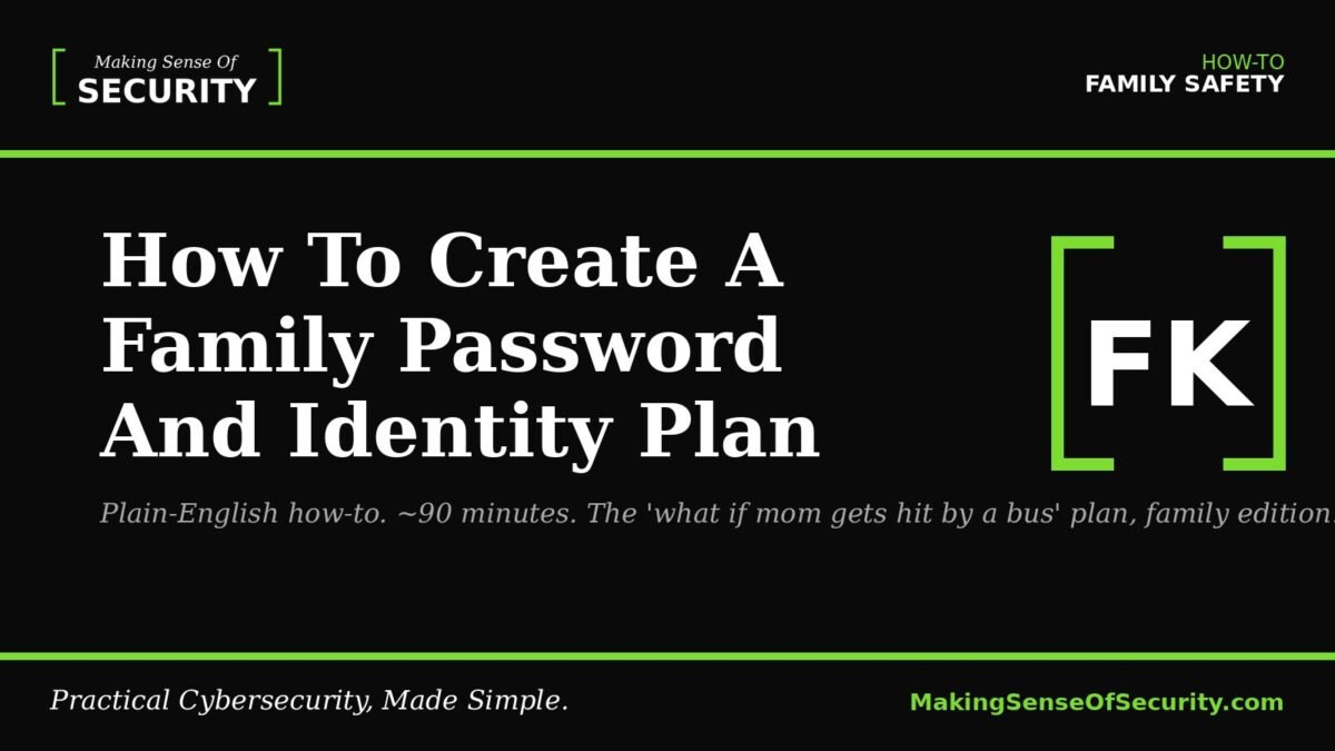 How To Create A Family Password And Identity Plan