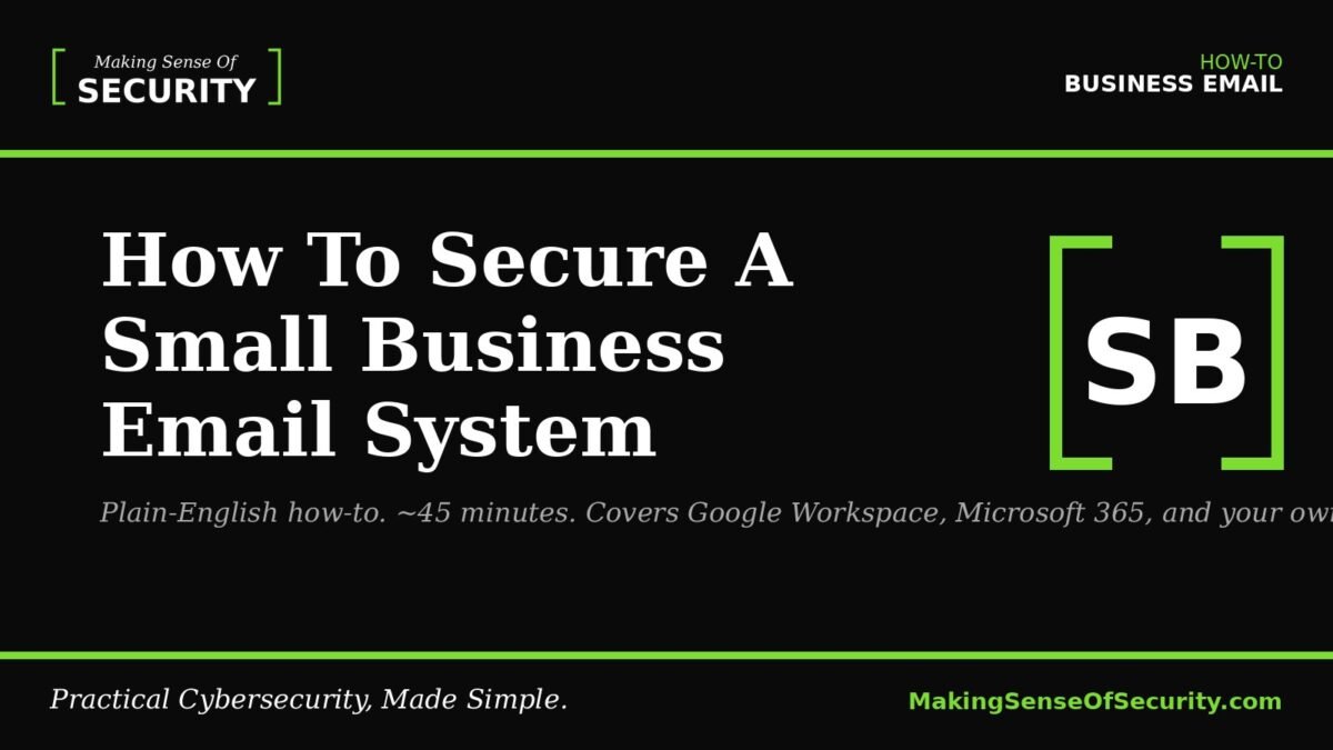 How To Secure A Small Business Email System