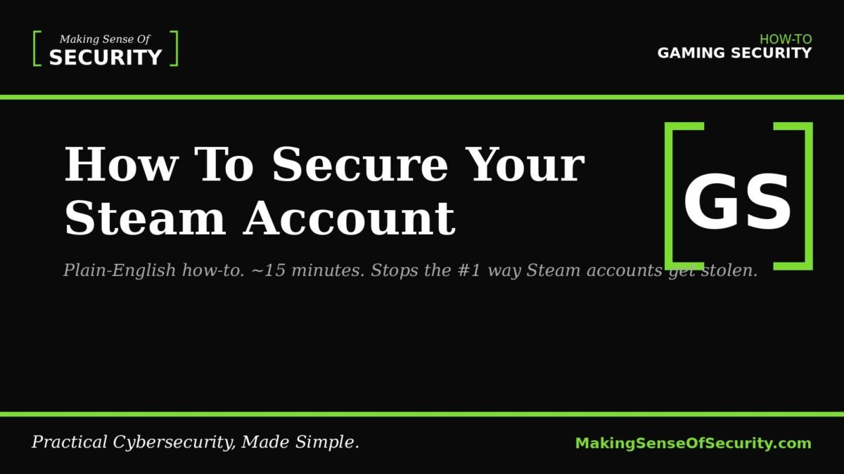 How To Secure Your Steam Account