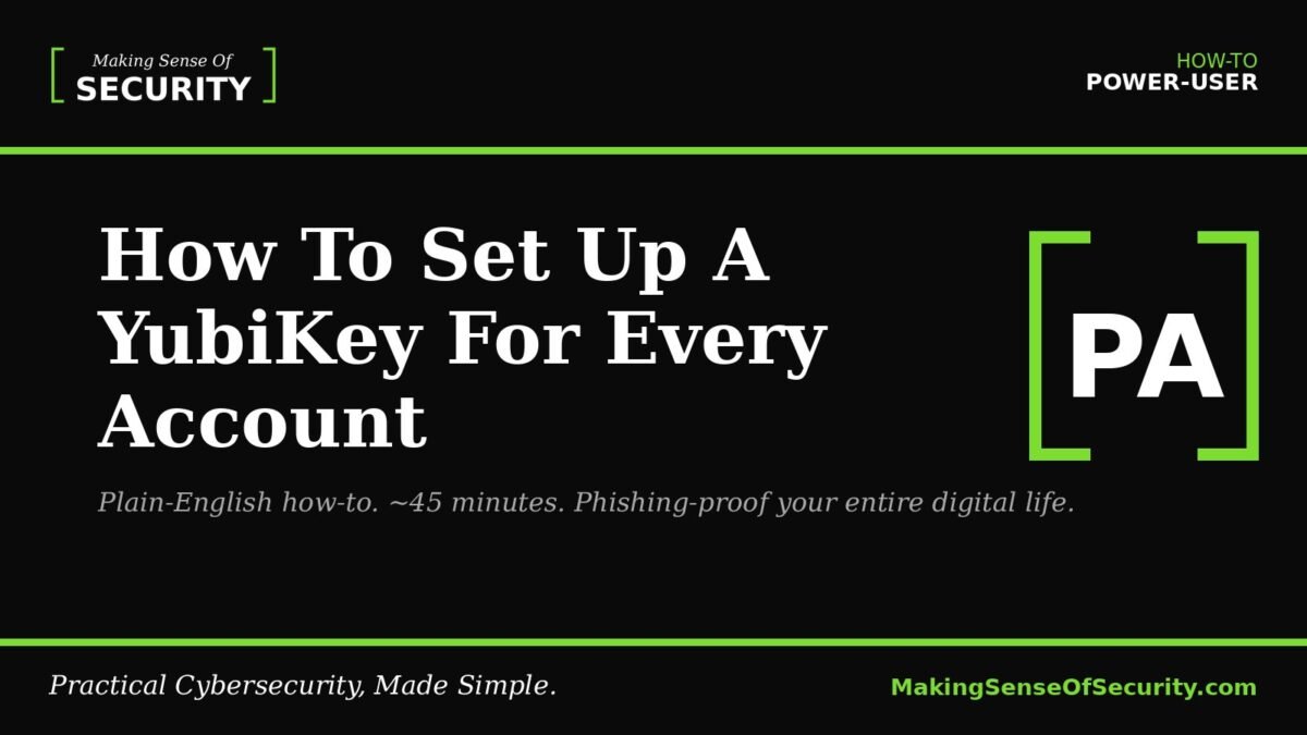 How To Set Up A YubiKey For Every Account