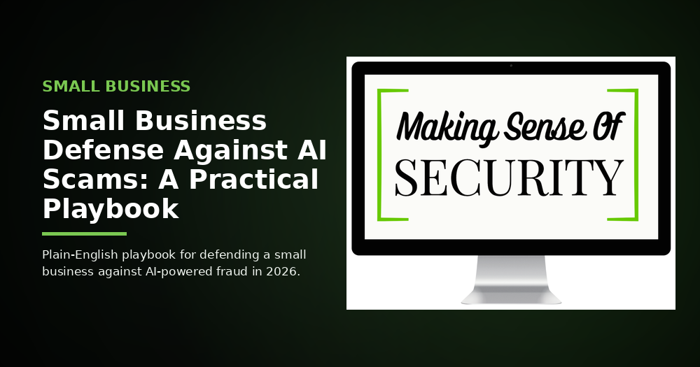 Small Business Defense Against AI Scams: A Practical Playbook - Making Sense Of Security